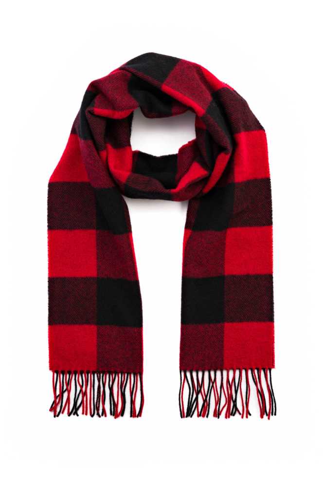 John Hanly Irish Wool Scarf Mediium 568 Red Buffalo - La Vie en Rose Damesmode