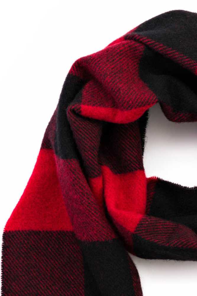 John Hanly Irish Wool Scarf Mediium 568 Red Buffalo - La Vie en Rose Damesmode