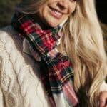 John Hanly Merino Luxury Wool Scarf 152 Dress Stewart Tartan - La Vie en Rose Damesmode