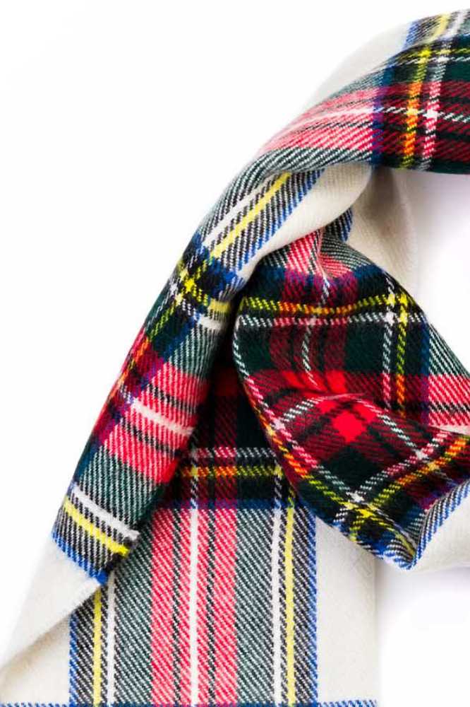 John Hanly Merino Luxury Wool Scarf 152 Dress Stewart Tartan - La Vie en Rose Damesmode