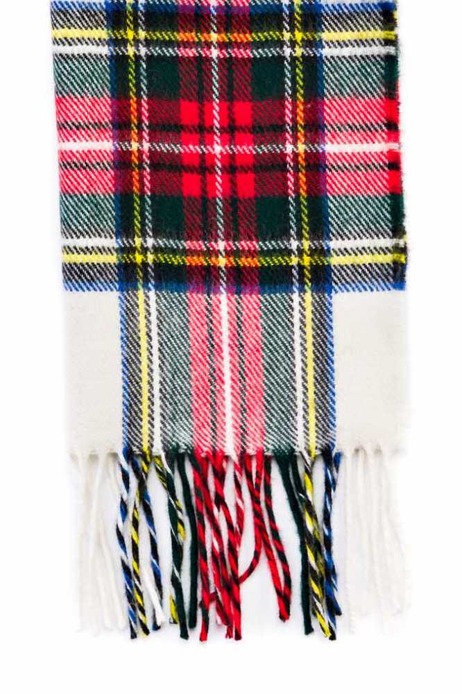 John Hanly Merino Luxury Wool Scarf 152 Dress Stewart Tartan - La Vie en Rose Damesmode