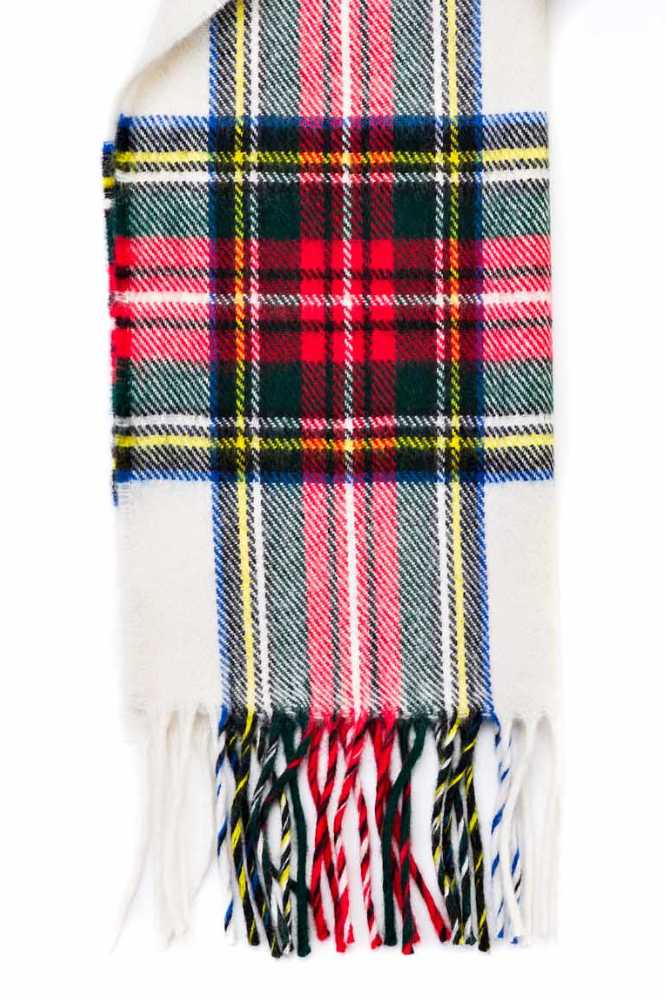 John Hanly Merino Luxury Wool Scarf 152 Dress Stewart Tartan - La Vie en Rose Damesmode