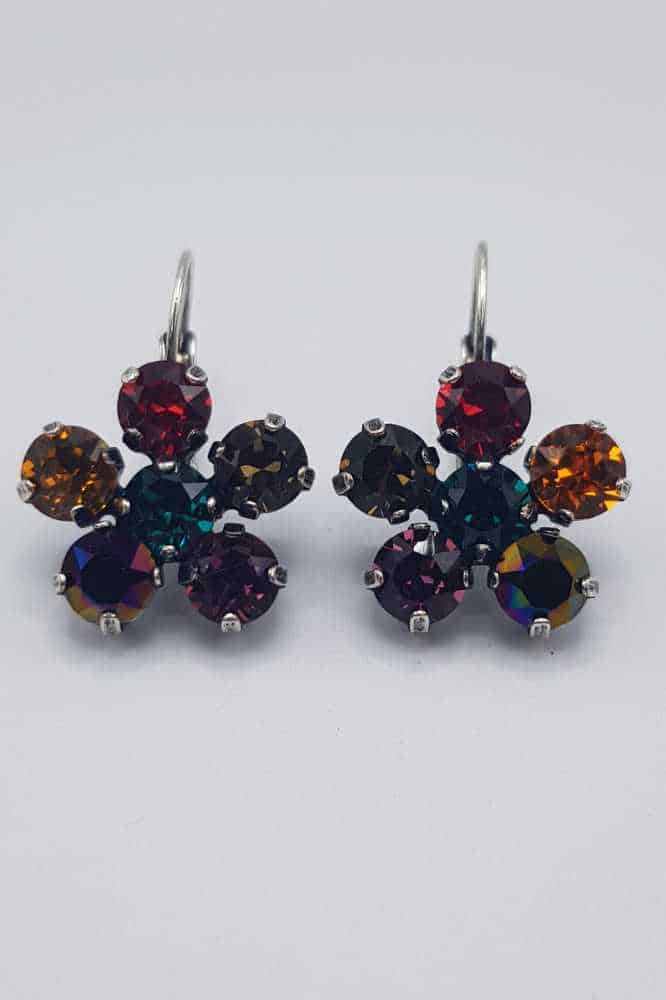 Nell Bijoux Flora Silver Multi Green FSMG001 - La Vie en Rose Damesmode