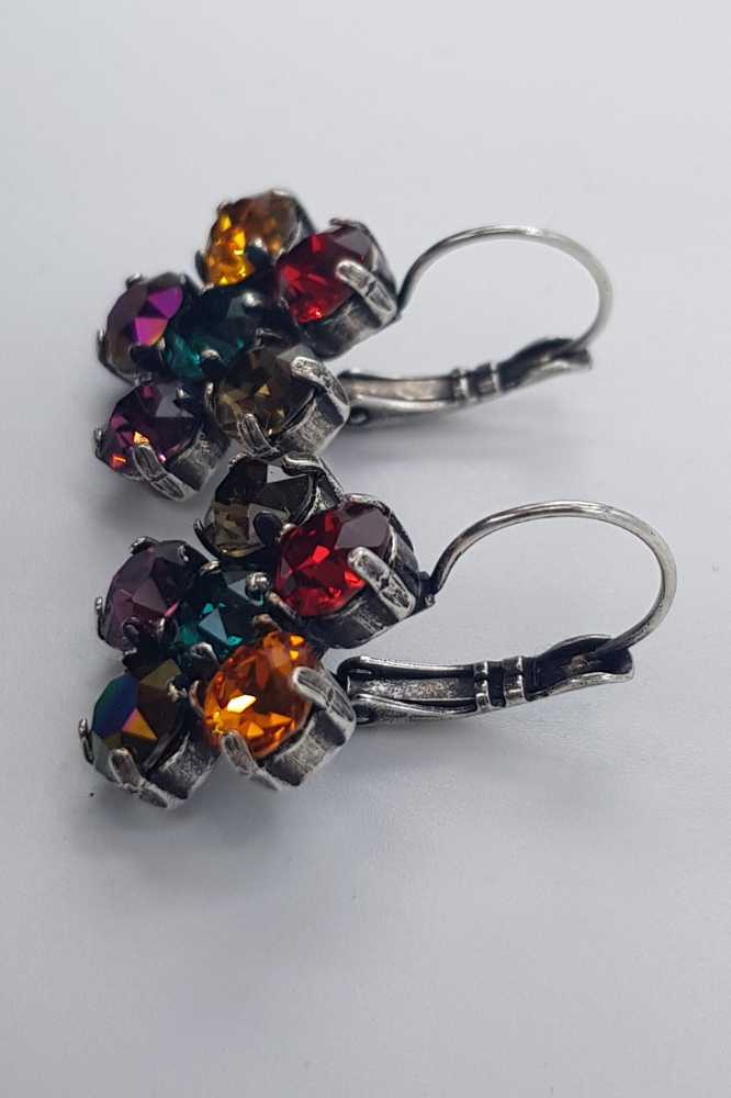 Nell Bijoux Flora Silver Multi Green FSMG001 - La Vie en Rose Damesmode