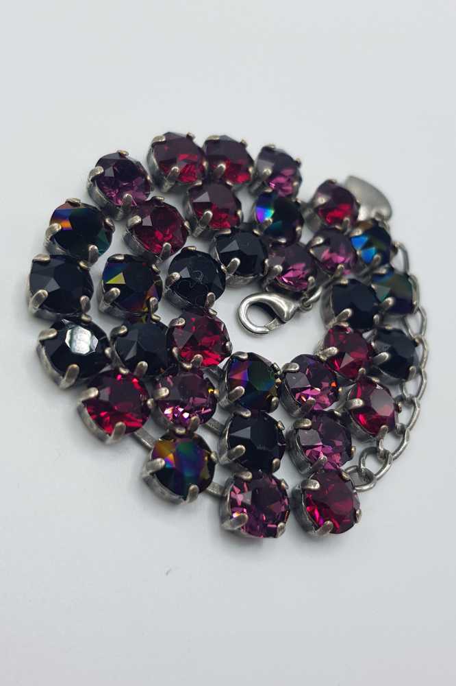 Nell Bijoux Luna Antique Silver L001 Purple and Reds - La Vie en Rose Damesmode