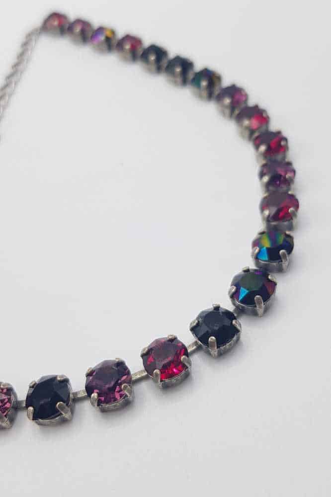 Nell Bijoux Luna Antique Silver L001 Purple and Reds - La Vie en Rose Damesmode