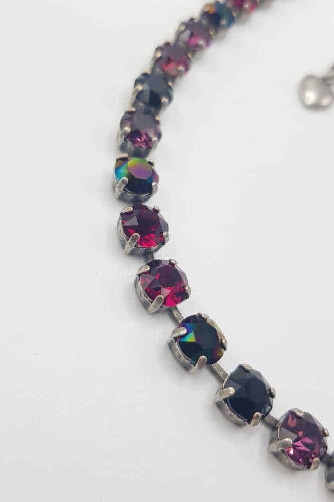 Nell Bijoux Luna Antique Silver L001 Purple and Reds - La Vie en Rose Damesmode