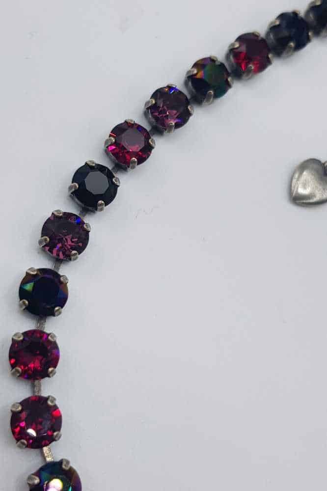 Nell Bijoux Luna Antique Silver L001 Purple and Reds - La Vie en Rose Damesmode