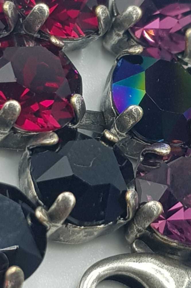 Nell Bijoux Luna Antique Silver L001 Purple and Reds - La Vie en Rose Damesmode