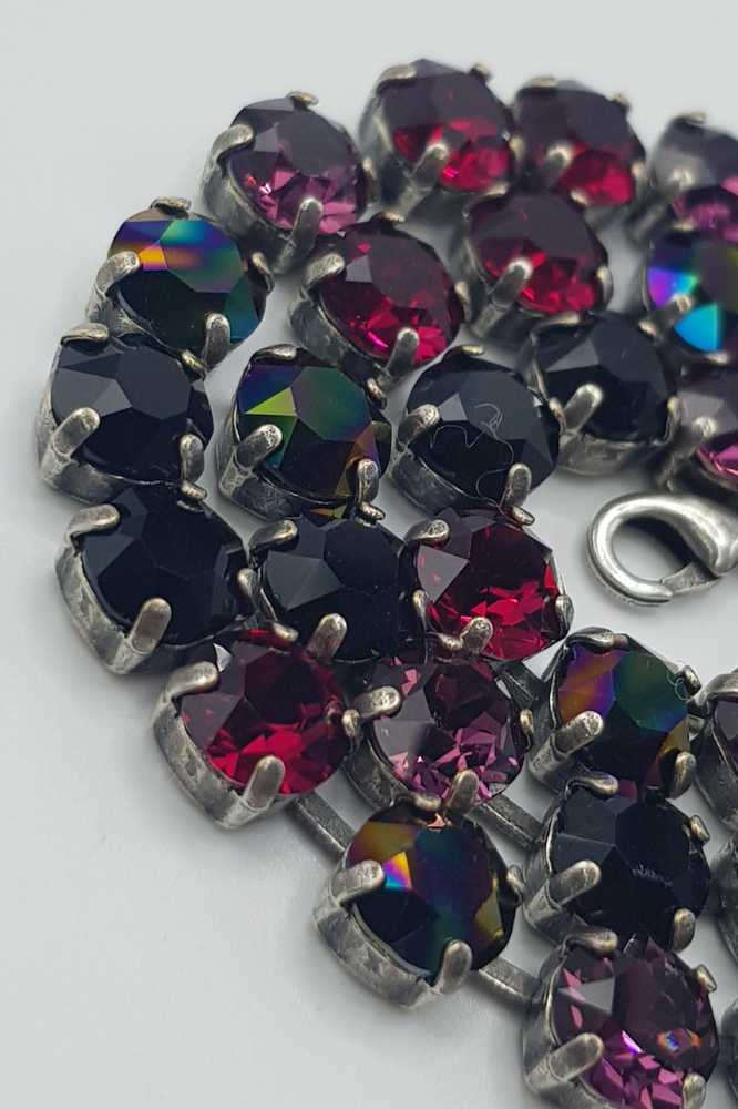 Nell Bijoux Luna Antique Silver L001 Purple and Reds - La Vie en Rose Damesmode