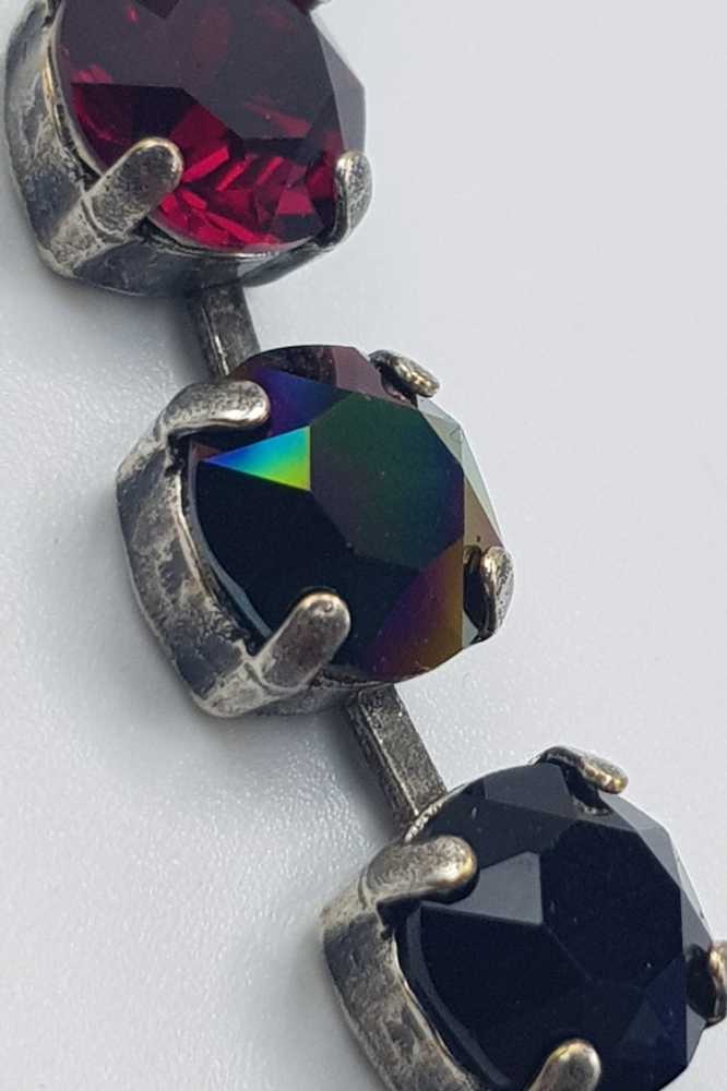 Nell Bijoux Luna Antique Silver L001 Purple and Reds - La Vie en Rose Damesmode