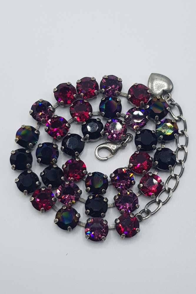 Nell Bijoux Luna Antique Silver L001 Purple and Reds - La Vie en Rose Damesmode