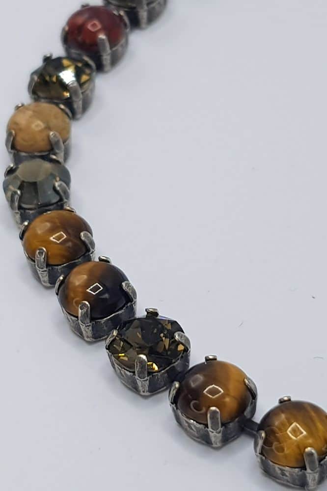 Nell Bijoux Luna Antique Silver L002 Cat's Eye and Browns - La Vie en Rose Damesmode (10)