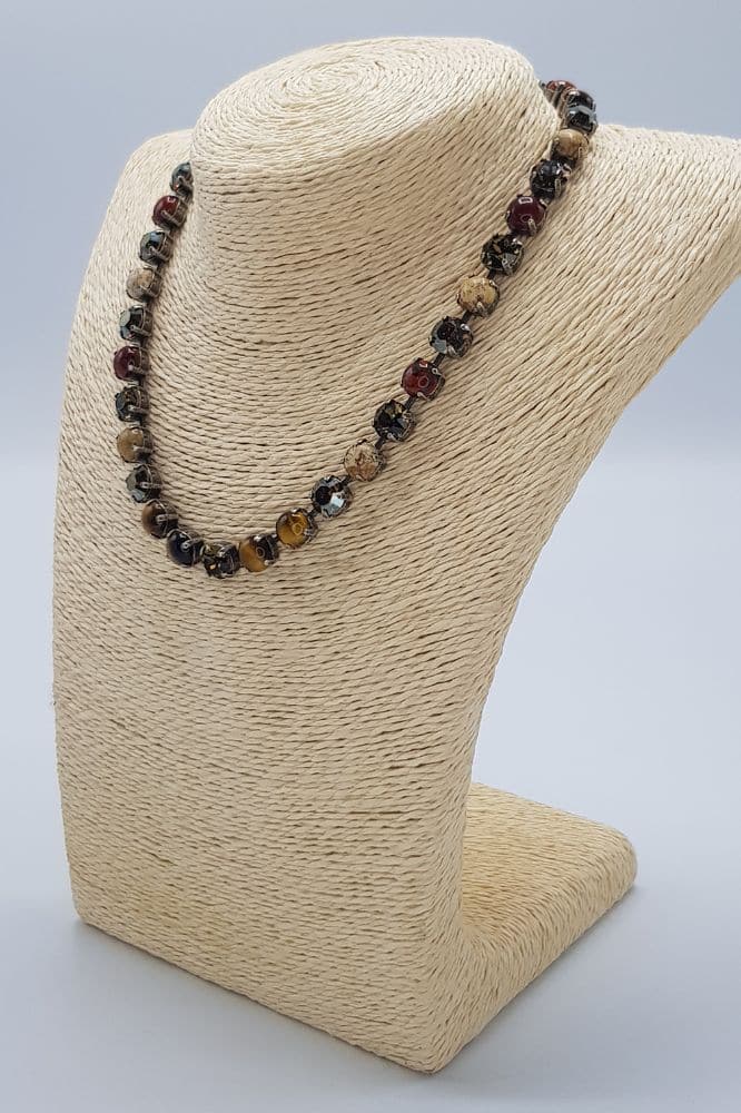 Nell Bijoux Luna Antique Silver L002 Cat's Eye and Browns - La Vie en Rose Damesmode (10)