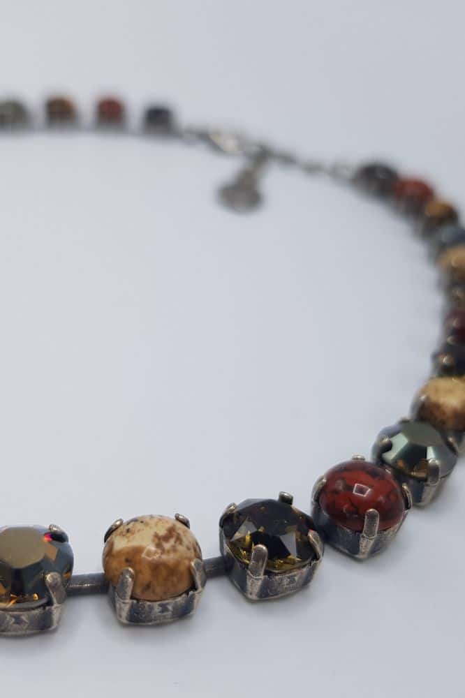 Nell Bijoux Luna Antique Silver L002 Cat's Eye and Browns - La Vie en Rose Damesmode (10)