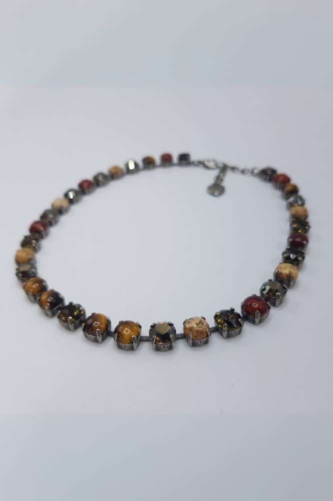 Nell Bijoux Luna Antique Silver L002 Cat's Eye and Browns - La Vie en Rose Damesmode (10)