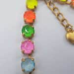 Nell Bijoux Luna Matte Gold L104 Neon Blue - La Vie en Rose Damesmode