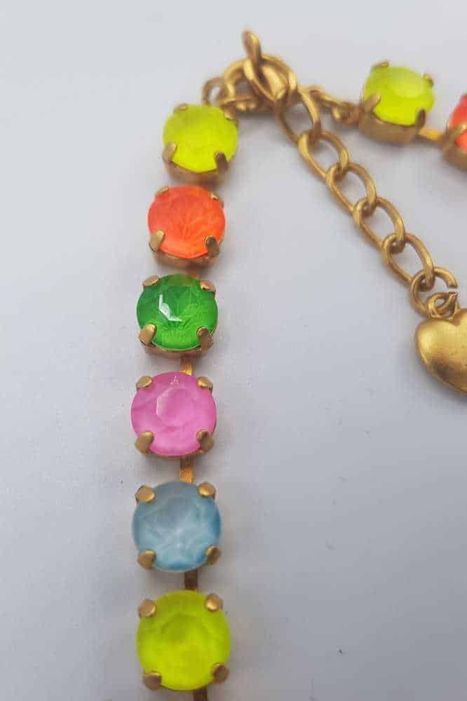 Nell Bijoux Luna Matte Gold L104 Neon Blue - La Vie en Rose Damesmode