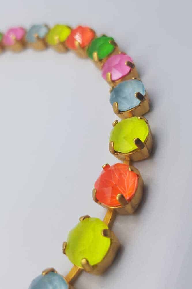 Nell Bijoux Luna Matte Gold L104 Neon Blue - La Vie en Rose Damesmode