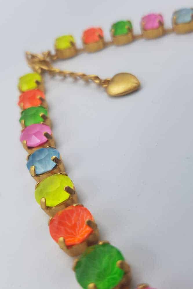 Nell Bijoux Luna Matte Gold L104 Neon Blue - La Vie en Rose Damesmode