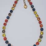 Nell Bijoux Luna Matte Gold L003 - La Vie en Rose Damesmode (6) Details Luna Matte Gold L103 Orange and Gold: Lengte: ca. 49 cm, inclusief sluiting en het verlengstukje Sluiting: Lobster sluiting Kristallen: Swarovski Metaalkleur: Matte Gold Nikkelvrij: Ja SKU/ProductID: L103 Maat model: Eén maat, ca. 49 cm