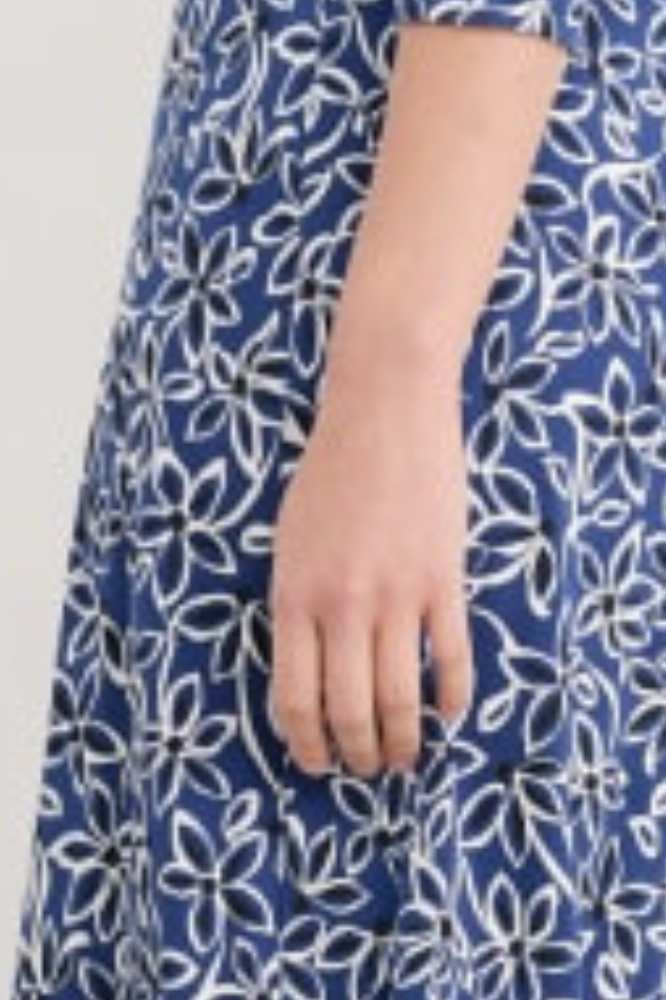 Seasalt Cornwall Secret Cove Dress Harbour Floral Washed Marine - La Vie en Rose Damesmode