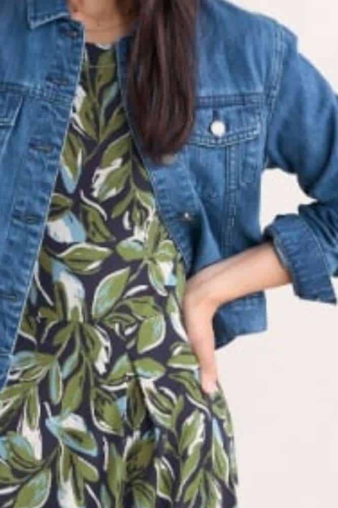 Seasalt Cornwall Wild Bouquet Dress Tonal Leaves Maritime - La Vie en Rose Damesmode (2)