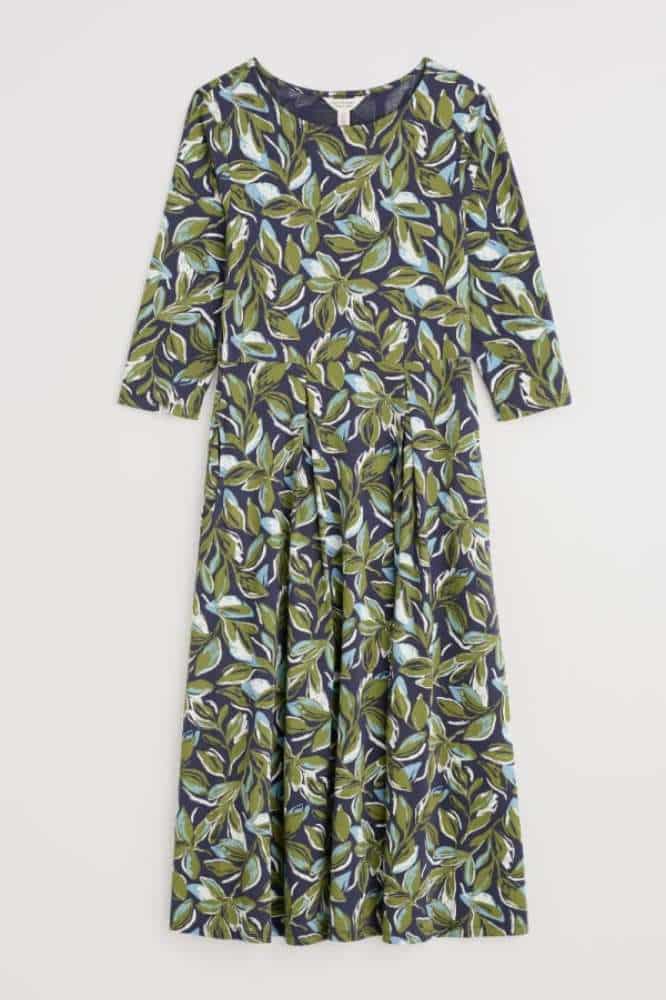 Seasalt Cornwall Wild Bouquet Dress Tonal Leaves Maritime - La Vie en Rose Damesmode (2)