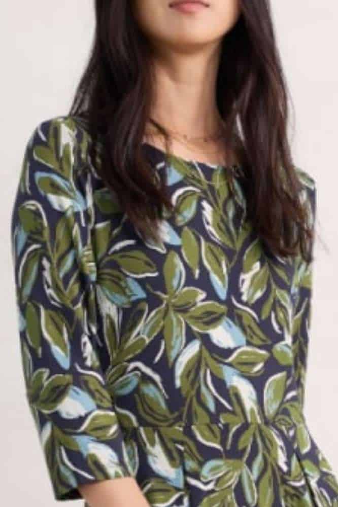 Seasalt Cornwall Wild Bouquet Dress Tonal Leaves Maritime - La Vie en Rose Damesmode (2)