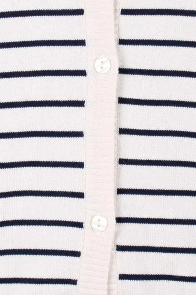 Danefae Danejolly Cardigan Chalk Dark Navy - La Vie en Rose Damesmode