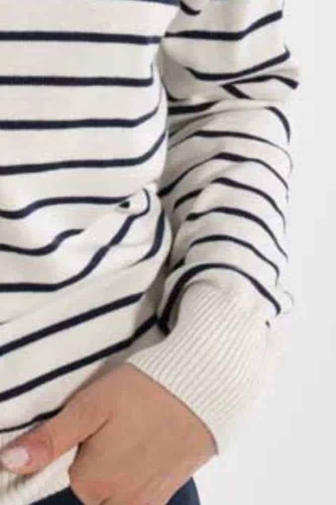 Danefae Danejolly Cardigan Chalk Dark Navy - La Vie en Rose Damesmode