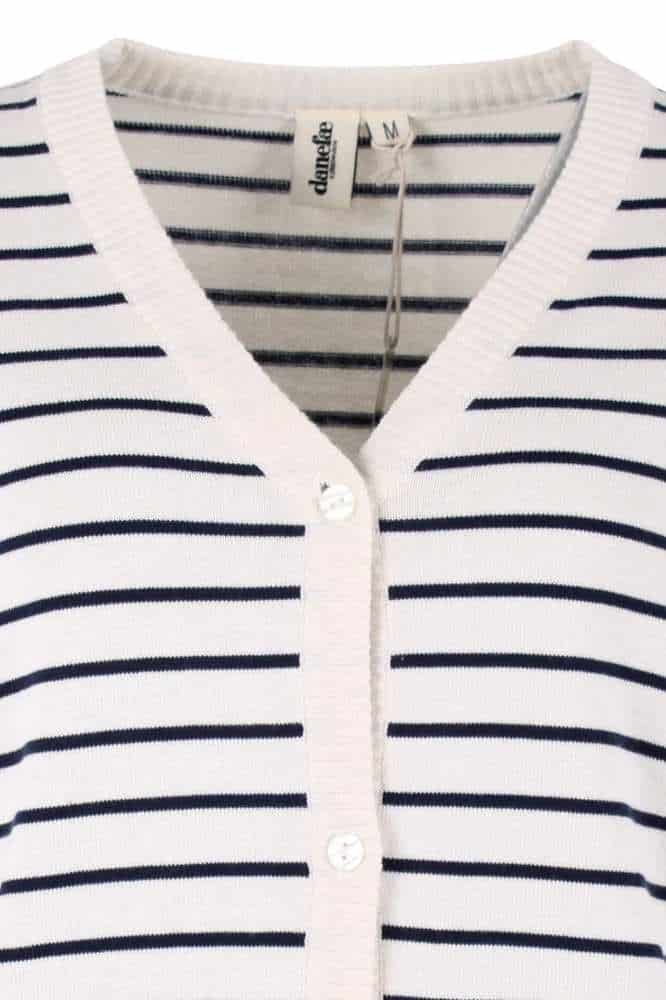 Danefae Danejolly Cardigan Chalk Dark Navy - La Vie en Rose Damesmode