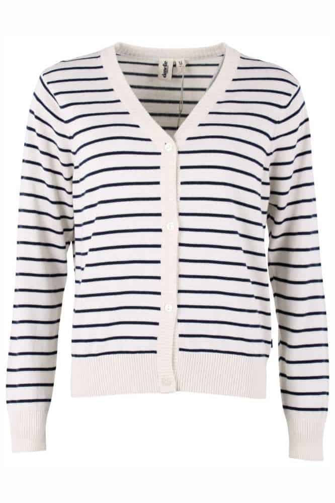Danefae Danejolly Cardigan Chalk Dark Navy - La Vie en Rose Damesmode