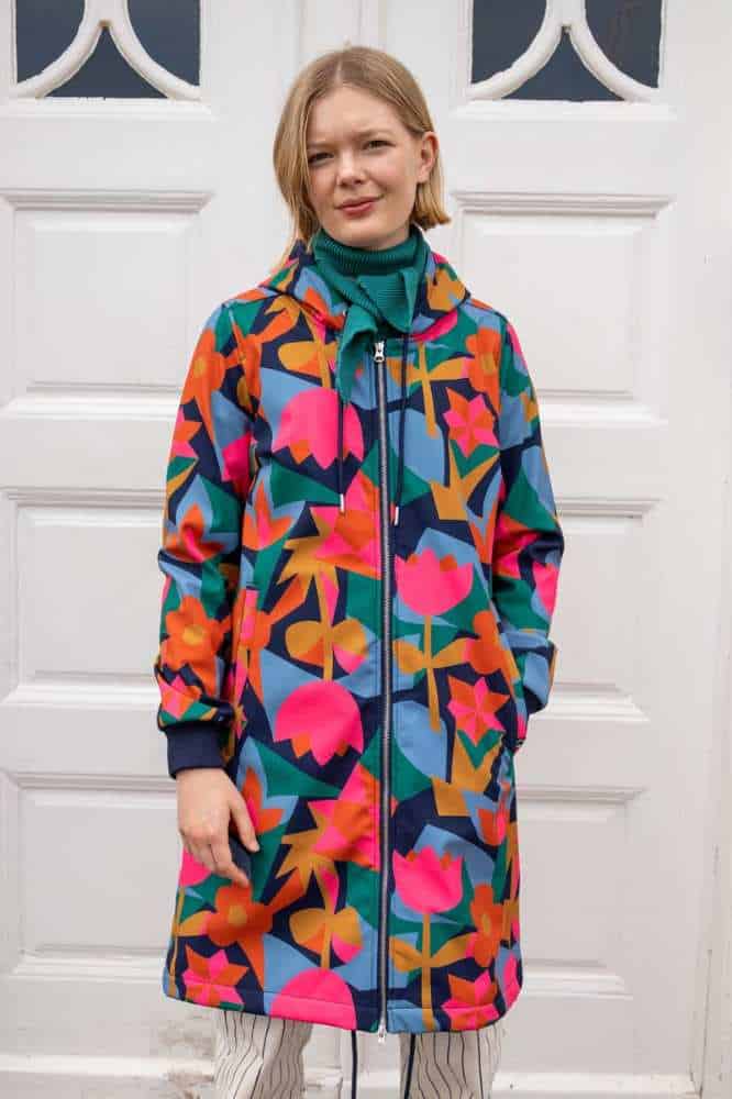 Danefae Danekarla Softshell Dark Navy Geofleur - La Vie en Rose Damesmode