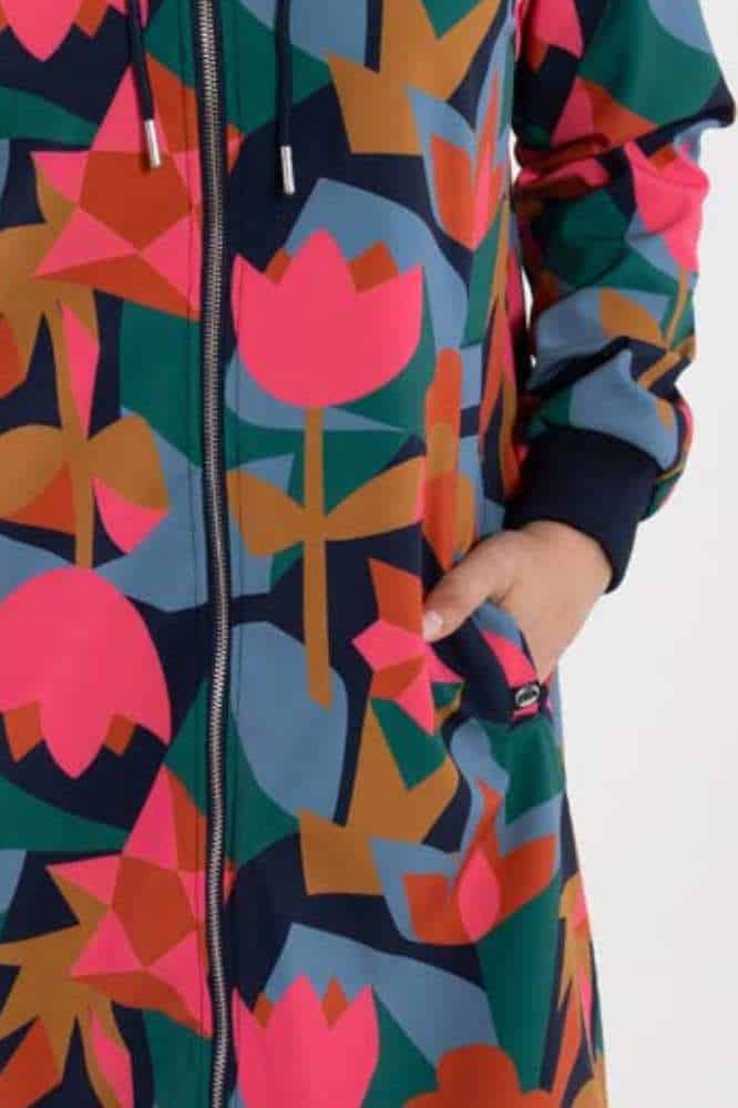 Danefae Danekarla Softshell Dark Navy Geofleur - La Vie en Rose Damesmode