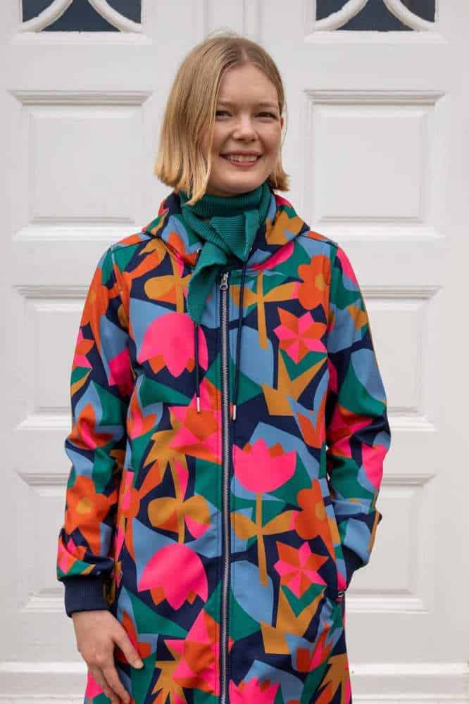 Danefae Danekarla Softshell Dark Navy Geofleur - La Vie en Rose Damesmode