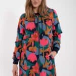 Danefae Danekarla Softshell Dark Navy Geofleur - La Vie en Rose Damesmode