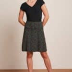 King Louie Border Skirt Elysee Black - La Vie en Rose Damesmode