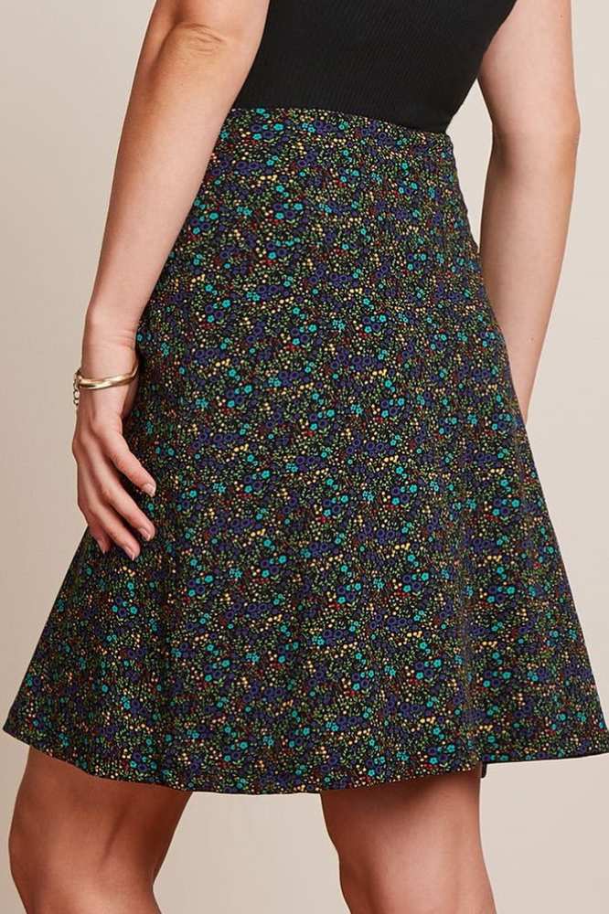 King Louie Border Skirt Elysee Black - La Vie en Rose Damesmode