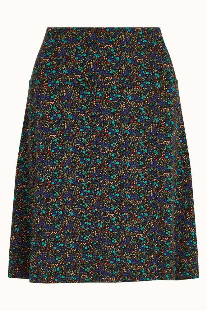 King Louie Border Skirt Elysee Black - La Vie en Rose Damesmode