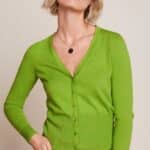King Louie Cardi V Cocoon Dark Citron - La Vie en Rose Damesmode