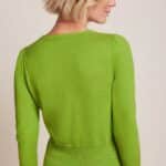 King Louie Cardi V Cocoon Dark Citron - La Vie en Rose Damesmode