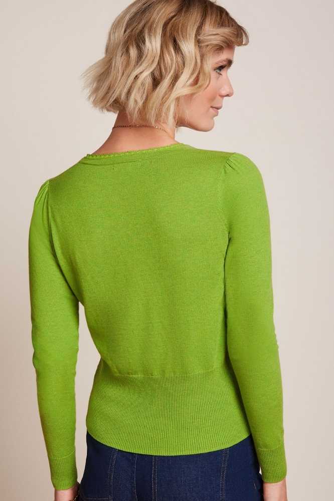 King Louie Cardi V Cocoon Dark Citron - La Vie en Rose Damesmode