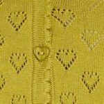 King Louie Cardi V Heart Ajour Spring Yellow - La Vie en Rose Damesmode