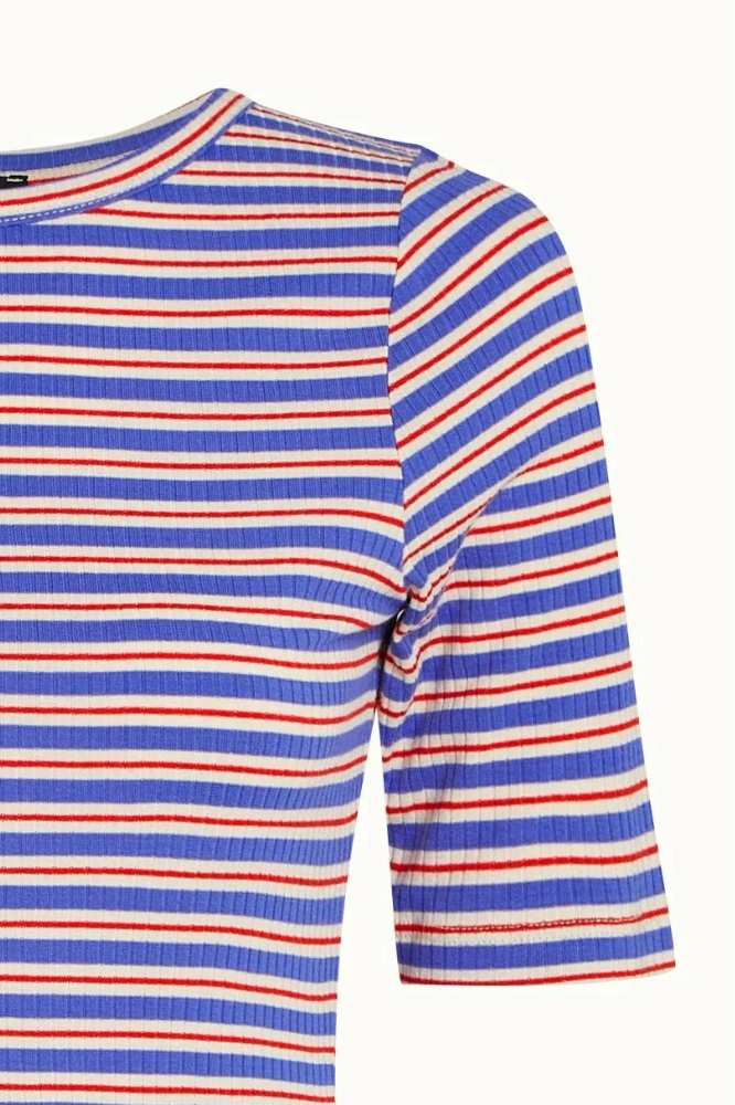 King Louie Lily Surf Stripe Baja Blue - La Vie en Rose Damesmode