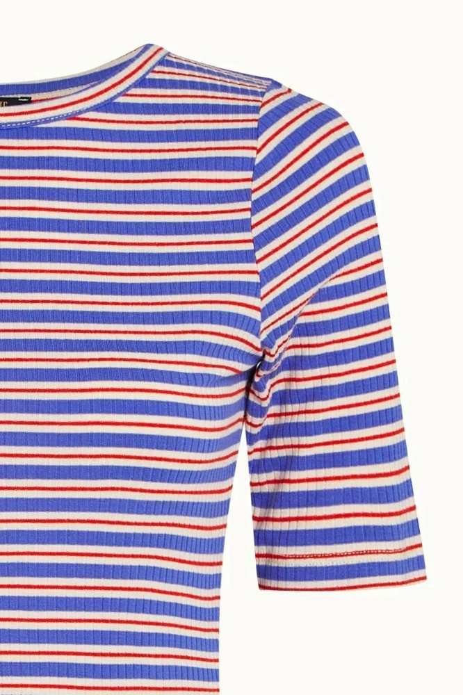 King Louie Lily Surf Stripe Baja Blue - La Vie en Rose Damesmode