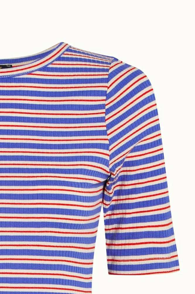 King Louie Lily Surf Stripe Baja Blue - La Vie en Rose Damesmode