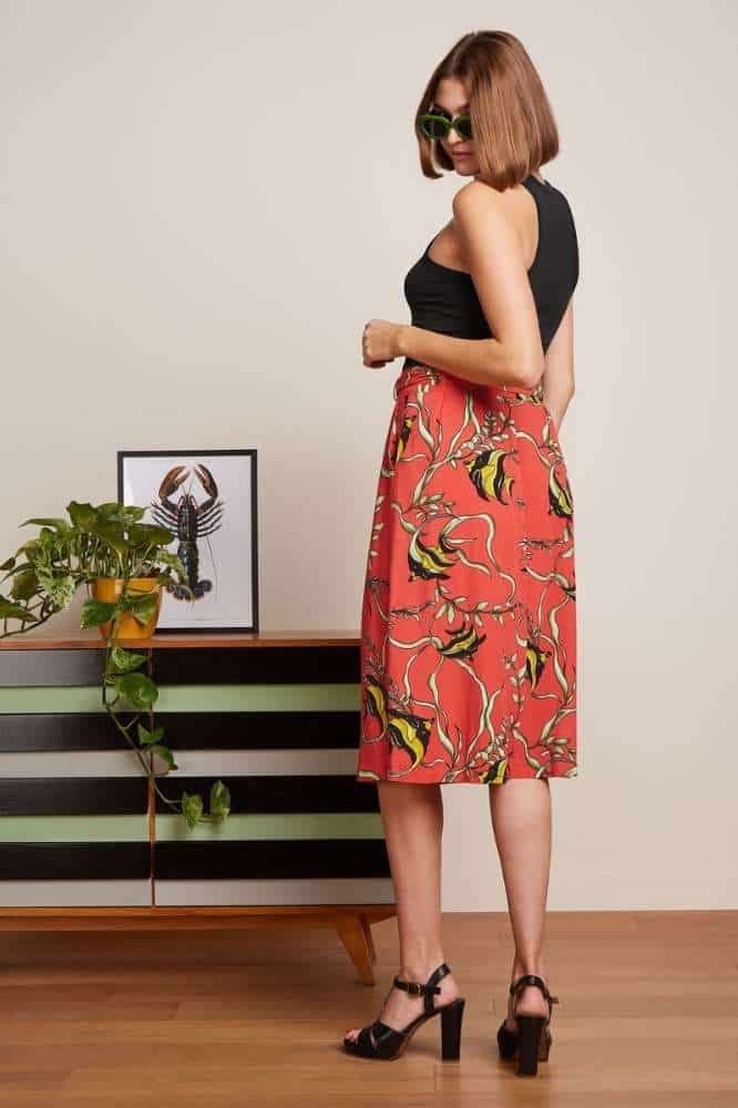 King Louie Lola Button Skirt Orne - La Vie en Rose Damesmode
