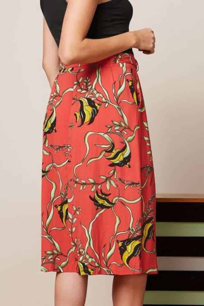 King Louie Lola Button Skirt Orne - La Vie en Rose Damesmode