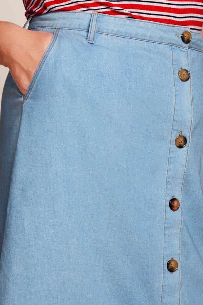 King Louie Marie Skirt Festa Light Denim Blue Tint - La Vie en Rose Damesmode